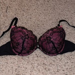Betsy Johnson Pink and Black Bra